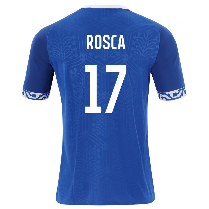 DanxenレディースモルドバBogdan Rosca#17ロイヤルブルー 白ホームシャツ26-28ジャージーユニフォーム