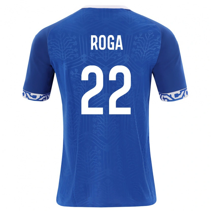 DanxenレディースモルドバSandu Roga#22ロイヤルブルー 白ホームシャツ26-28ジャージーユニフォーム