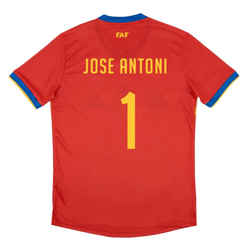 DanxenレディースアンドラJosep Antoni#1赤 青 黄ホームシャツ26-28ジャージーユニフォーム