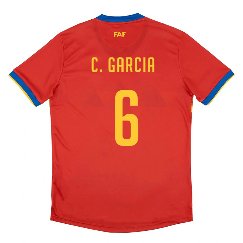 DanxenレディースアンドラChristian Garcia#6赤 青 黄ホームシャツ26-28ジャージーユニフォーム