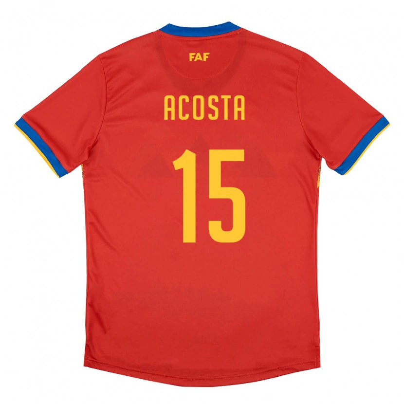 DanxenレディースアンドラGuillem Acosta#15赤 青 黄ホームシャツ26-28ジャージーユニフォーム