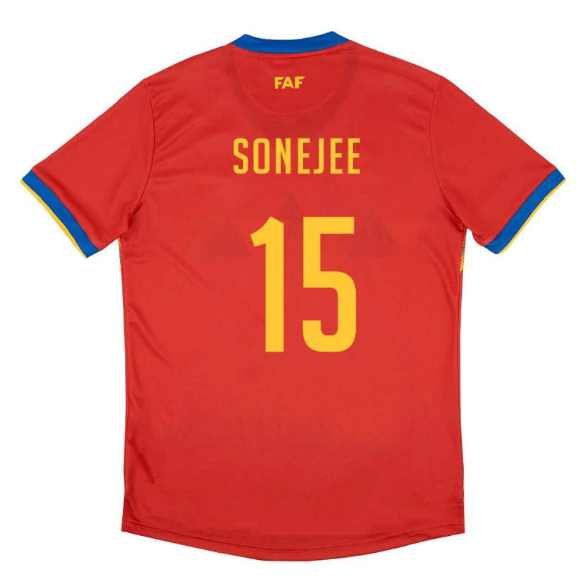 DanxenレディースアンドラAyan Sonejee#15赤 青 黄ホームシャツ26-28ジャージーユニフォーム