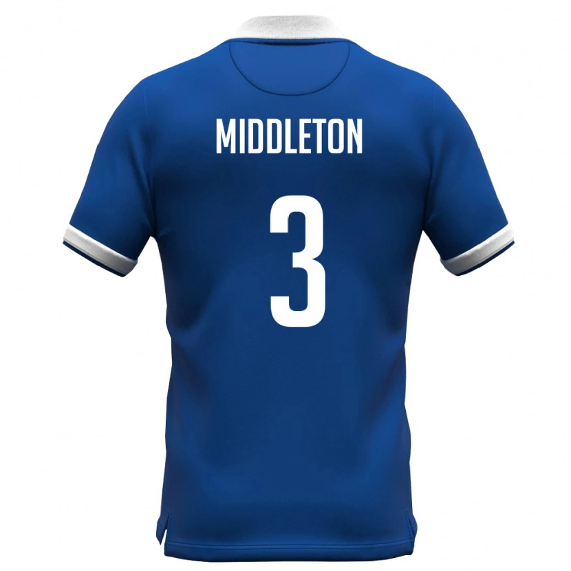 DanxenレディースキプロスAlexandros Middleton#3ロイヤルブルー 白ホームシャツ26-28ジャージーユニフォーム