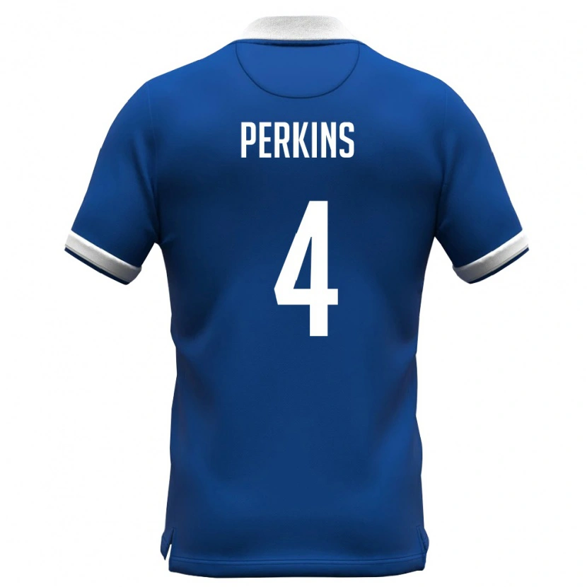 DanxenレディースキプロスAntonio Perkins#4ロイヤルブルー 白ホームシャツ26-28ジャージーユニフォーム