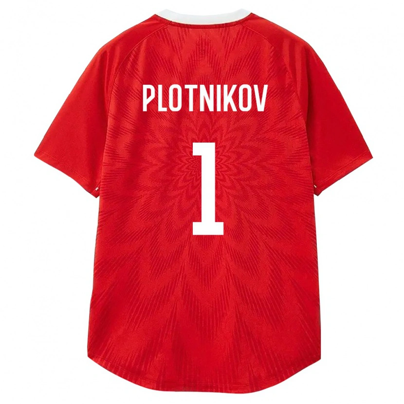 DanxenレディースロシアEgor Plotnikov#1赤 白 茶ホームシャツ26-28ジャージーユニフォーム