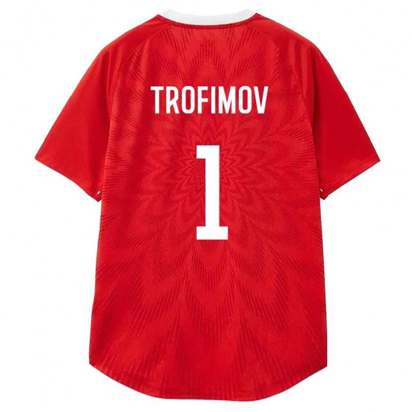 DanxenレディースロシアKirill Trofimov#1赤 白 茶ホームシャツ26-28ジャージーユニフォーム