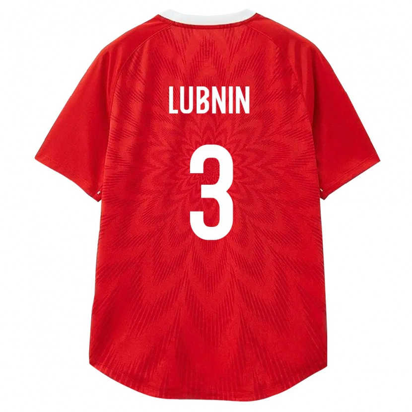 DanxenレディースロシアAleksandr Lubnin#3赤 白 茶ホームシャツ26-28ジャージーユニフォーム