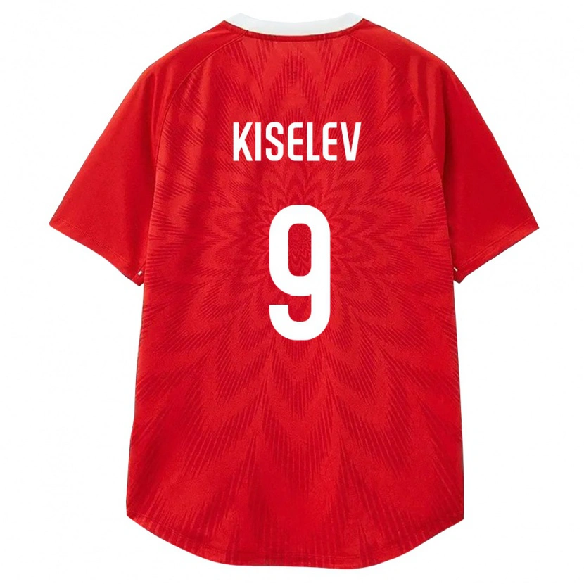 DanxenレディースロシアDaniil Kiselev#9赤 白 茶ホームシャツ26-28ジャージーユニフォーム