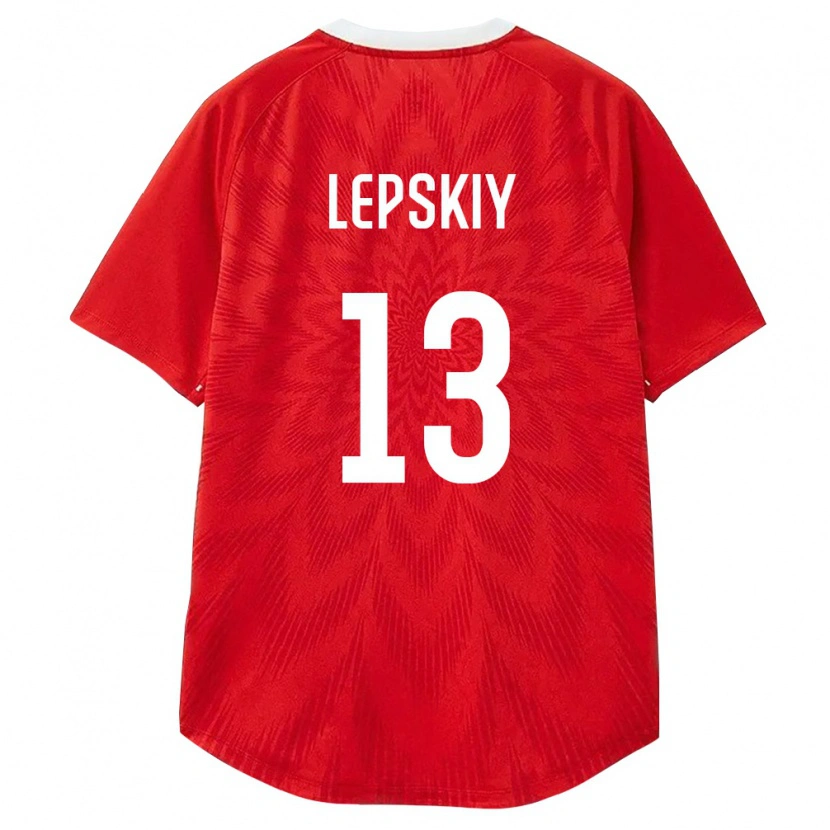 DanxenレディースロシアIvan Lepskiy#13赤 白 茶ホームシャツ26-28ジャージーユニフォーム