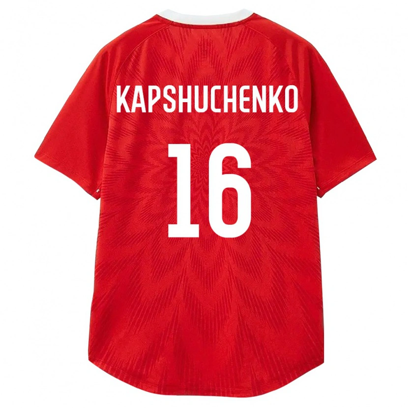 DanxenレディースロシアArkhip Kapshuchenko#16赤 白 茶ホームシャツ26-28ジャージーユニフォーム