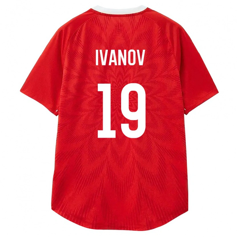 DanxenレディースロシアMikhail Ivanov#19赤 白 茶ホームシャツ26-28ジャージーユニフォーム