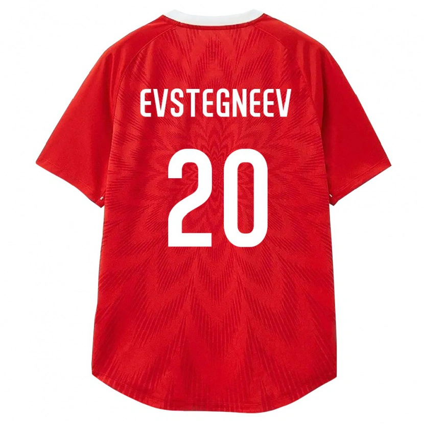 DanxenレディースロシアAleksey Evstegneev#20赤 白 茶ホームシャツ26-28ジャージーユニフォーム