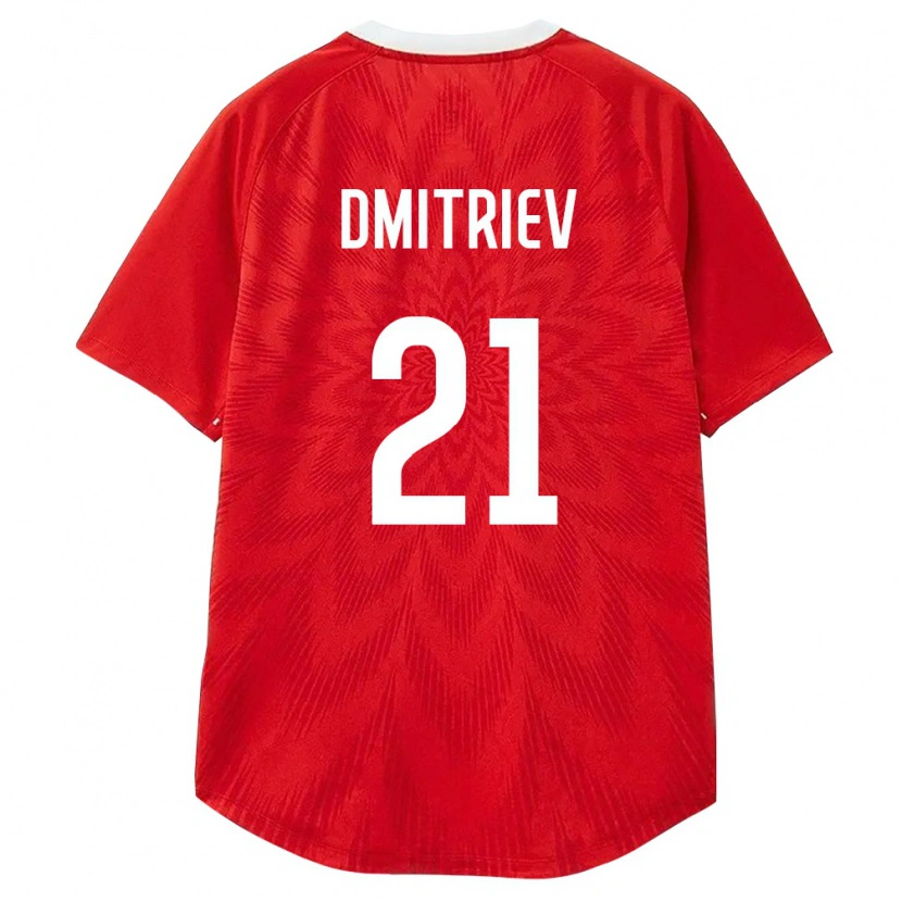 DanxenレディースロシアIgor Dmitriev#21赤 白 茶ホームシャツ26-28ジャージーユニフォーム