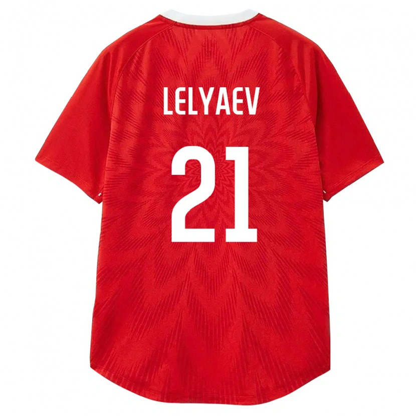 DanxenレディースロシアArtem Lelyaev#21赤 白 茶ホームシャツ26-28ジャージーユニフォーム
