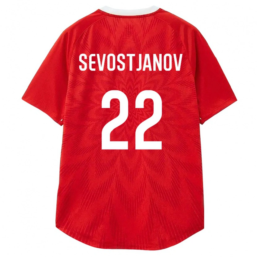 DanxenレディースロシアMaksim Sevostjanov#22赤 白 茶ホームシャツ26-28ジャージーユニフォーム