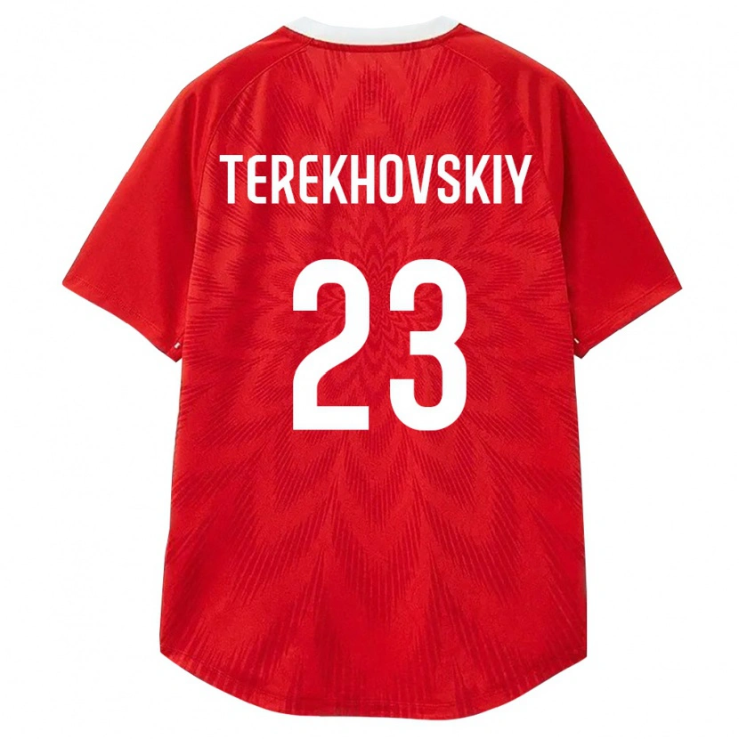 DanxenレディースロシアIgnat Terekhovskiy#23赤 白 茶ホームシャツ26-28ジャージーユニフォーム