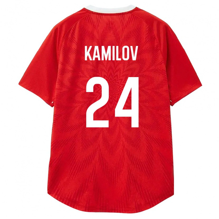 DanxenレディースロシアKhalil Kamilov#24赤 白 茶ホームシャツ26-28ジャージーユニフォーム