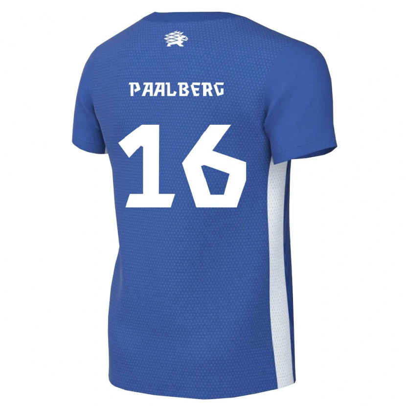 DanxenレディースエストニアMarten-Chris Paalberg#16ダークブルー 白ホームシャツ26-28ジャージーユニフォーム