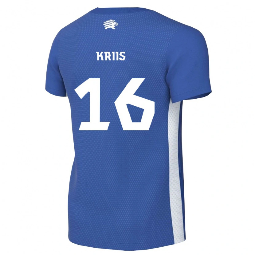DanxenレディースエストニアKristjan Kriis#16ダークブルー 白ホームシャツ26-28ジャージーユニフォーム