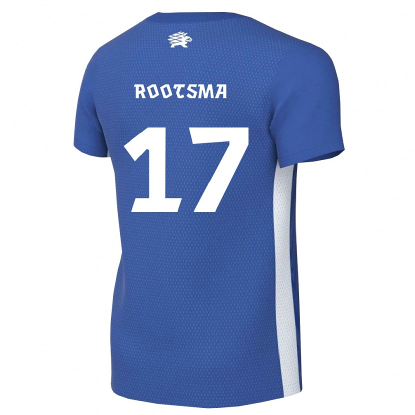 DanxenレディースエストニアOttomar Rootsma#17ダークブルー 白ホームシャツ26-28ジャージーユニフォーム