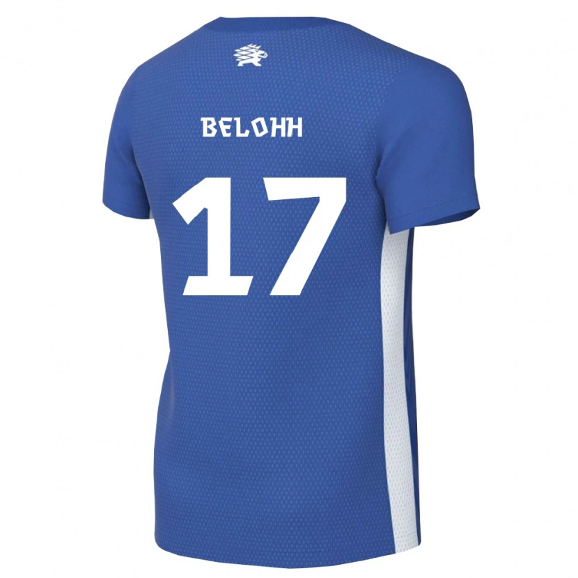 DanxenレディースエストニアKirill Belohh#17ダークブルー 白ホームシャツ26-28ジャージーユニフォーム