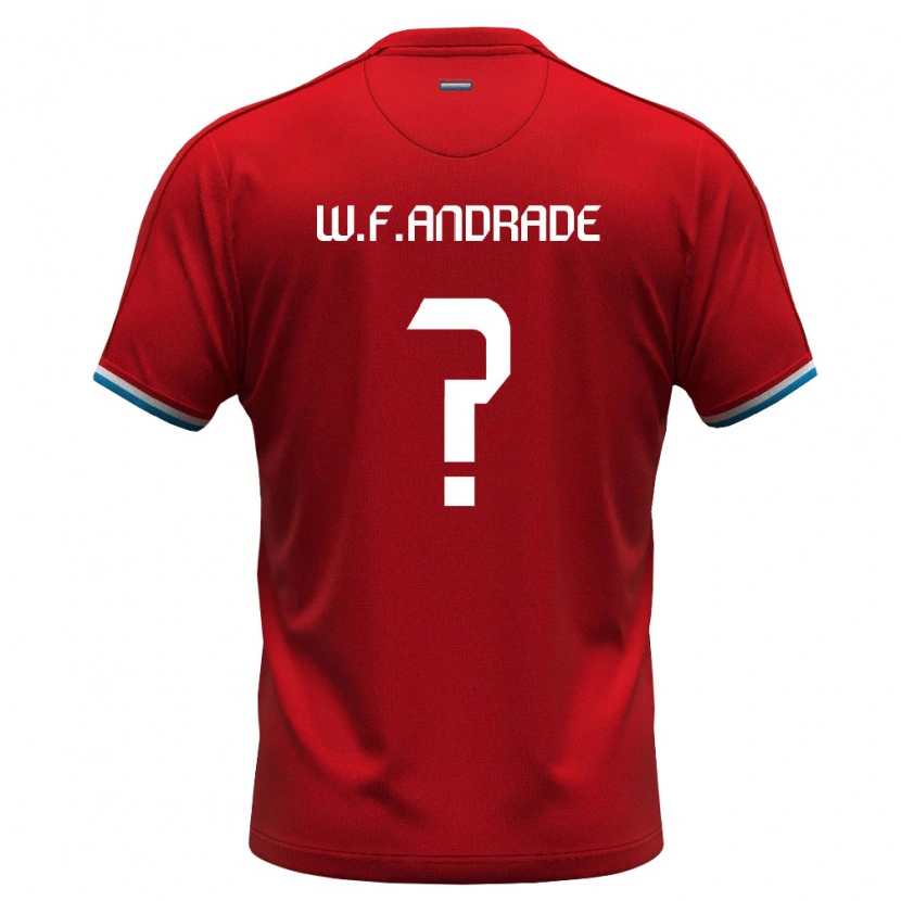 DanxenレディースルクセンブルクWandir Figueiredo Andrade#0赤 白 青ホームシャツ26-28ジャージーユニフォーム