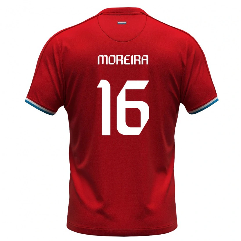 DanxenレディースルクセンブルクSaiyen Moreira#16赤 白 青ホームシャツ26-28ジャージーユニフォーム