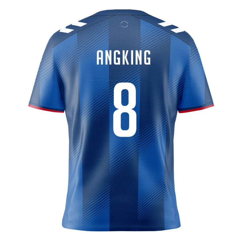 Danxenレディースプエルトリコアイザック・アングキング#8ロイヤルブルー 赤 白ホームシャツ26-28ジャージーユニフォーム
