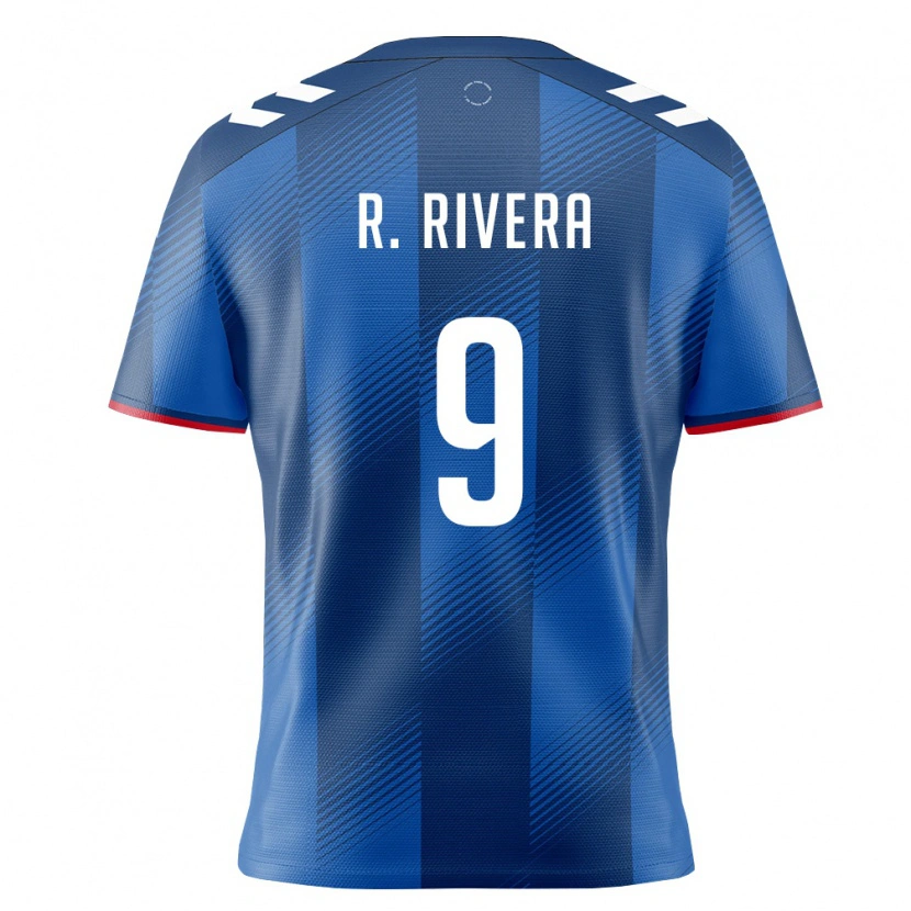 Danxenレディースプエルトリコリカルド・リベラ#9ロイヤルブルー 赤 白ホームシャツ26-28ジャージーユニフォーム