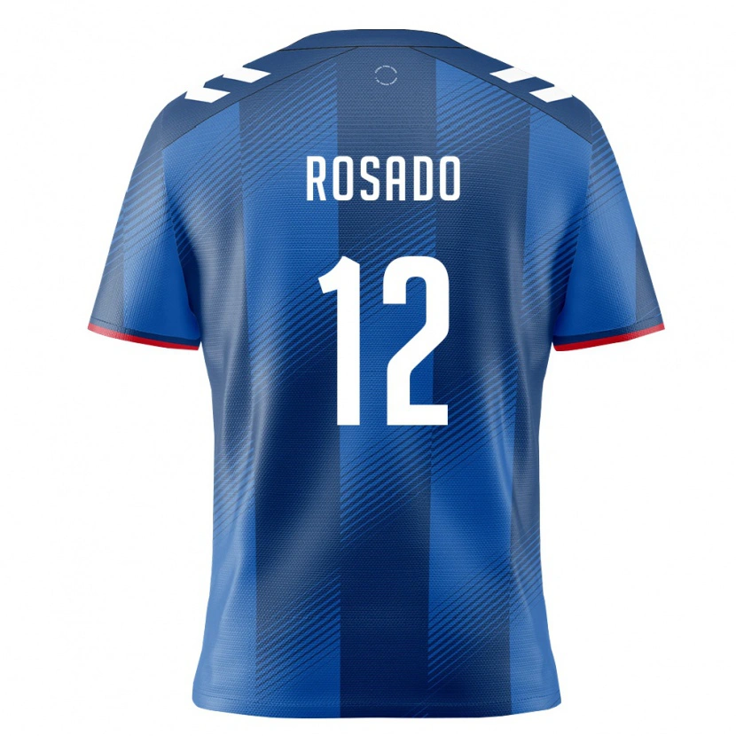 DanxenレディースプエルトリコRuben Rosado#12ロイヤルブルー 赤 白ホームシャツ26-28ジャージーユニフォーム