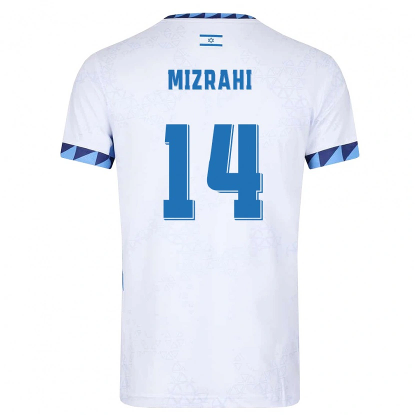 DanxenレディースイスラエルGuy Mizrahi#14白 ライトブルーホームシャツ26-28ジャージーユニフォーム