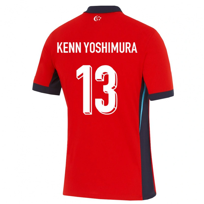 DanxenレディースシンガポールJunki Kenn Yoshimura#13赤 白 黒ホームシャツ26-28ジャージーユニフォーム