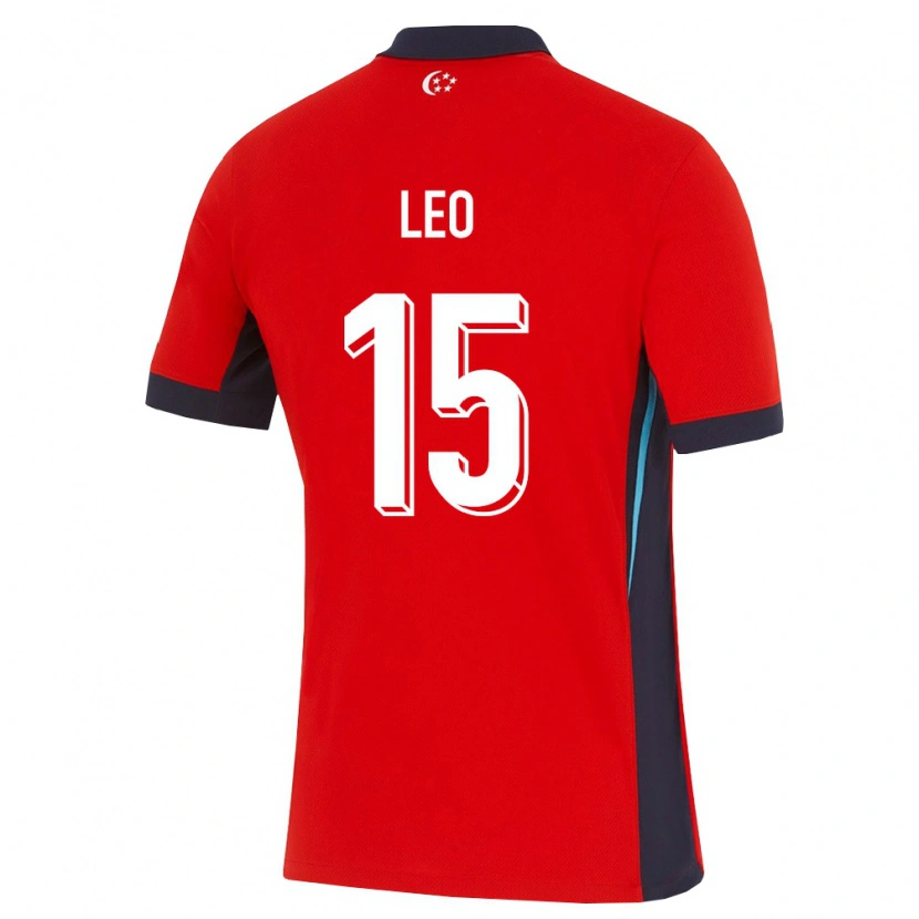 DanxenレディースシンガポールCaleb Leo#15赤 白 黒ホームシャツ26-28ジャージーユニフォーム