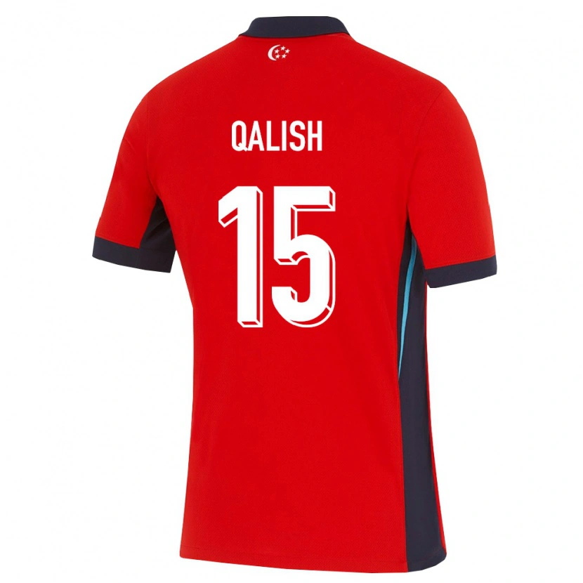 DanxenレディースシンガポールDani Qalish#15赤 白 黒ホームシャツ26-28ジャージーユニフォーム