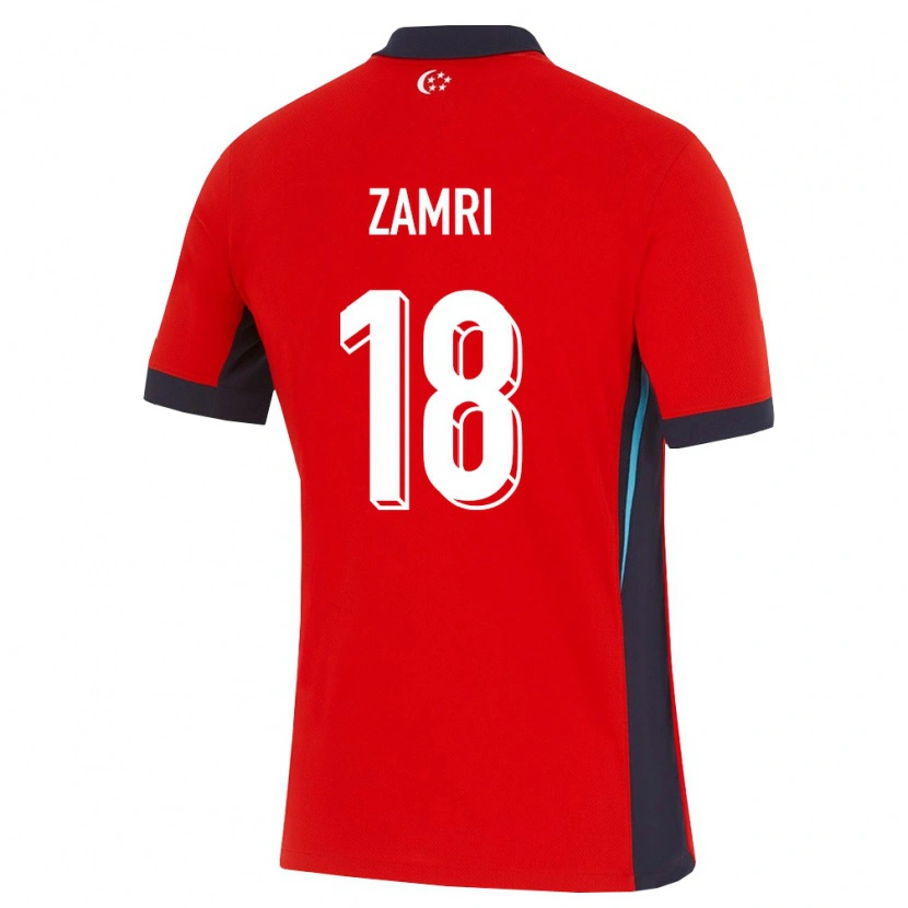 DanxenレディースシンガポールZamir Zamri#18赤 白 黒ホームシャツ26-28ジャージーユニフォーム