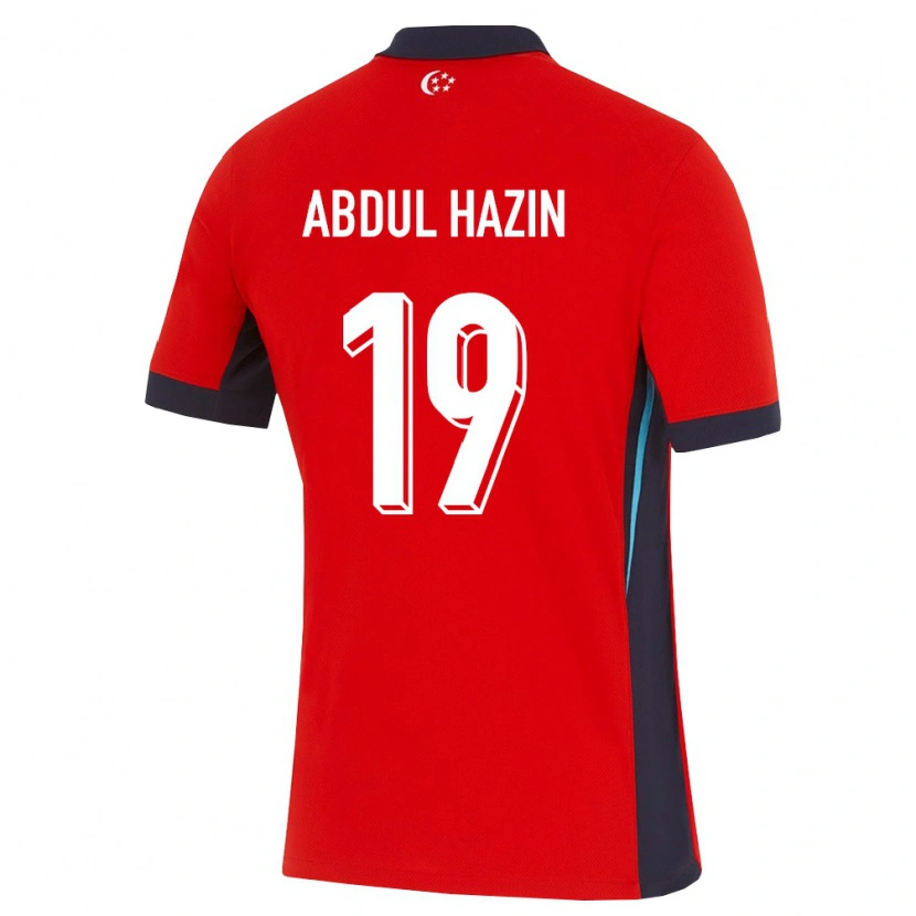 DanxenレディースシンガポールDanish Abdul Hazin#19赤 白 黒ホームシャツ26-28ジャージーユニフォーム