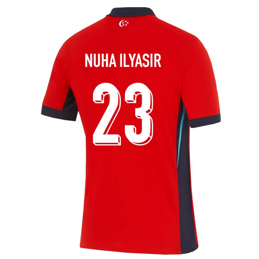 DanxenレディースシンガポールAinun Nuha Ilyasir#23赤 白 黒ホームシャツ26-28ジャージーユニフォーム
