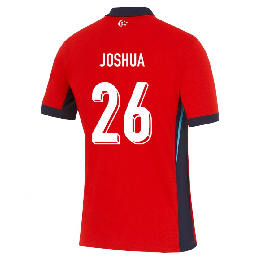 DanxenレディースシンガポールJoshua Pereira#26赤 白 黒ホームシャツ26-28ジャージーユニフォーム