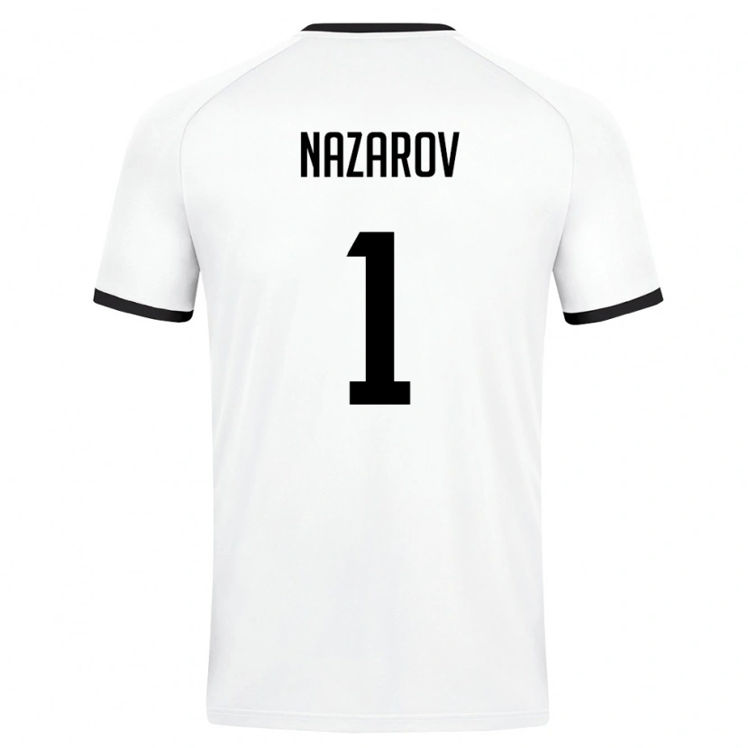 DanxenレディースウズベキスタンVladimir Nazarov#1白 ダークグリーンアウェイシャツ26-28ジャージーユニフォーム