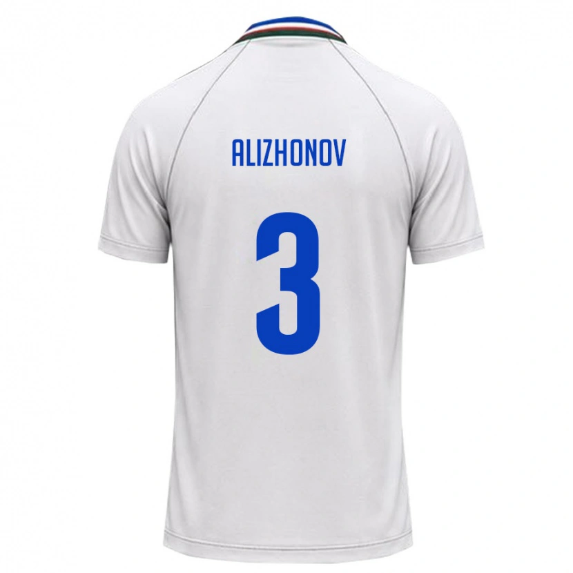 DanxenレディースウズベキスタンKhozhiakbar Alizhonov#3白 ダークグリーンアウェイシャツ26-28ジャージーユニフォーム