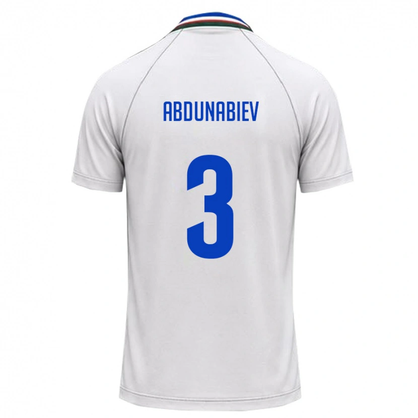 DanxenレディースウズベキスタンAdis Abdunabiev#3白 ダークグリーンアウェイシャツ26-28ジャージーユニフォーム