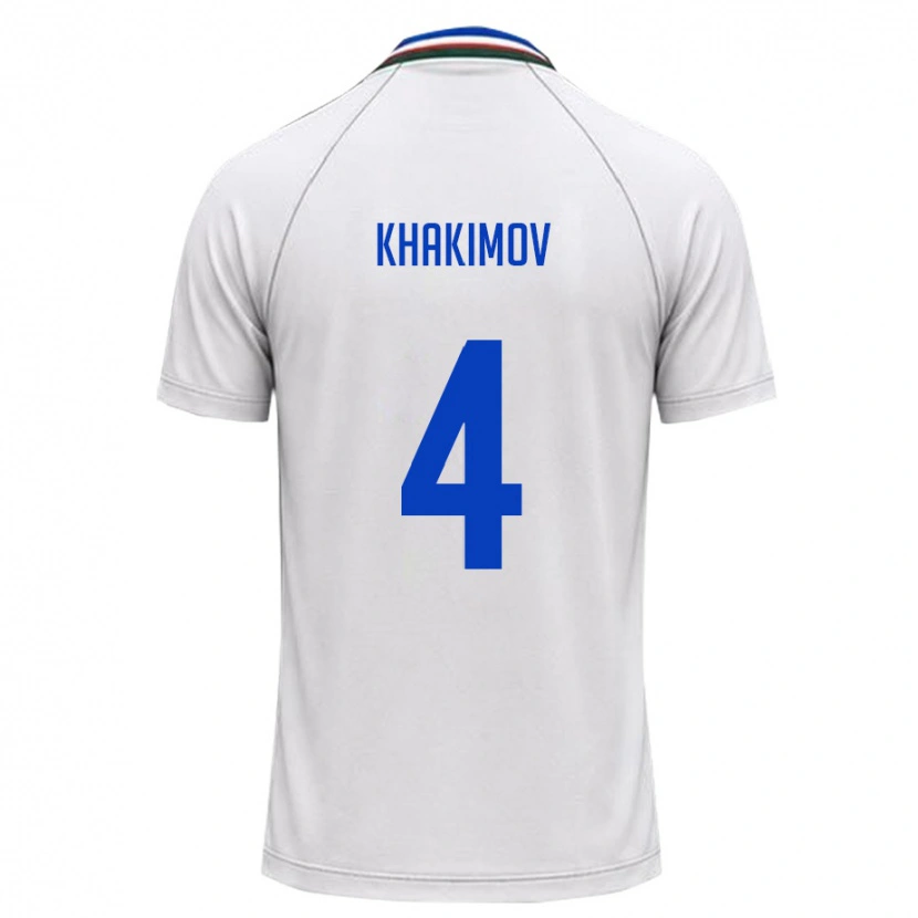 DanxenレディースウズベキスタンMukhammad Khakimov#4白 ダークグリーンアウェイシャツ26-28ジャージーユニフォーム