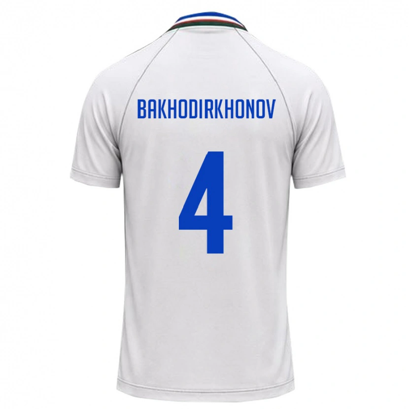 DanxenレディースウズベキスタンMuminkhon Bakhodirkhonov#4白 ダークグリーンアウェイシャツ26-28ジャージーユニフォーム