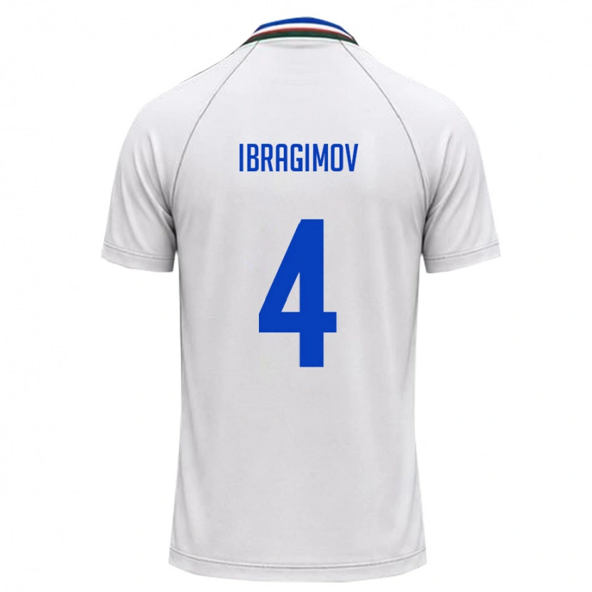 DanxenレディースウズベキスタンSunnat Ibragimov#4白 ダークグリーンアウェイシャツ26-28ジャージーユニフォーム