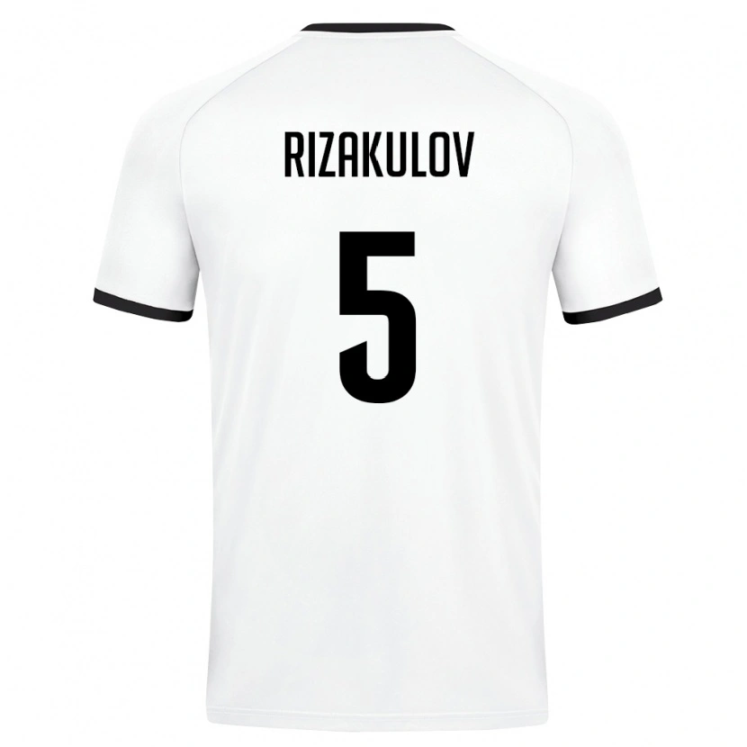 DanxenレディースウズベキスタンGiyosdzhon Rizakulov#5白 ダークグリーンアウェイシャツ26-28ジャージーユニフォーム