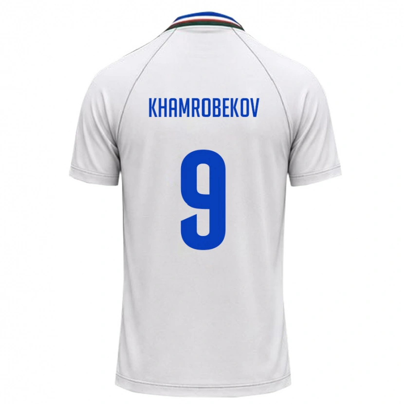 DanxenレディースウズベキスタンOdildzhon Khamrobekov#9白 ダークグリーンアウェイシャツ26-28ジャージーユニフォーム