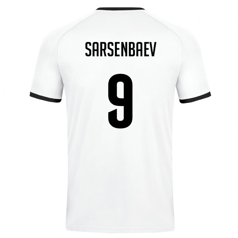 DanxenレディースウズベキスタンNurbek Sarsenbaev#9白 ダークグリーンアウェイシャツ26-28ジャージーユニフォーム