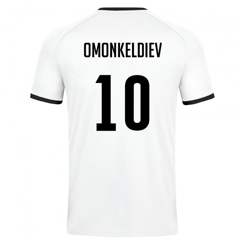 DanxenレディースウズベキスタンFazliddin Omonkeldiev#10白 ダークグリーンアウェイシャツ26-28ジャージーユニフォーム