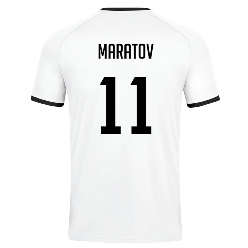 DanxenレディースウズベキスタンUlugbek Maratov#11白 ダークグリーンアウェイシャツ26-28ジャージーユニフォーム