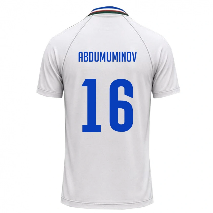 DanxenレディースウズベキスタンAzizbek Abdumuminov#16白 ダークグリーンアウェイシャツ26-28ジャージーユニフォーム